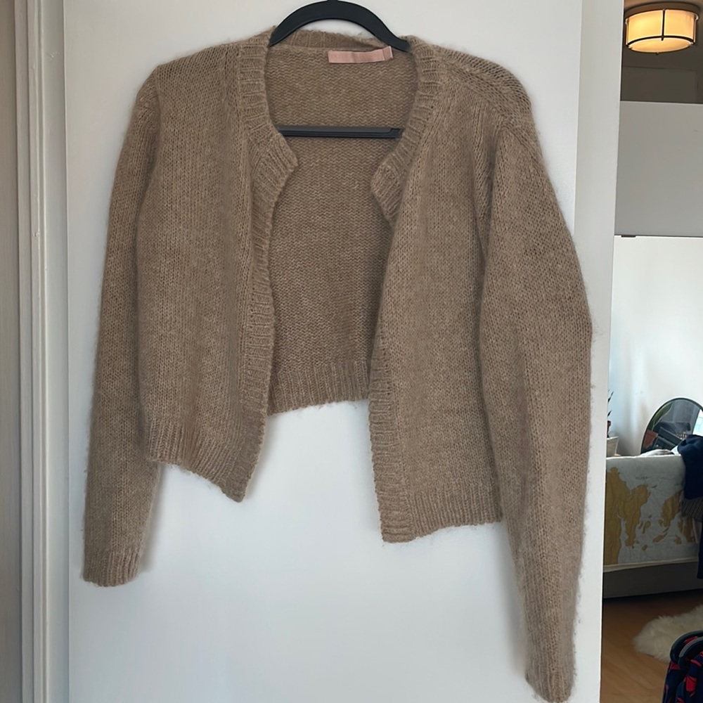 Brock Collection cardigan in oatmeal. Size small.